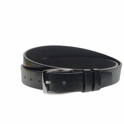 Curea barbati, casual-eleganta, din piele ecologica, latime 3.5 cm, negru - NB034 foto