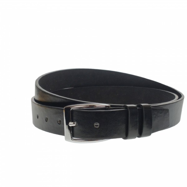 Curea barbati, casual-eleganta, din piele ecologica, latime 3.5 cm, negru - NB034