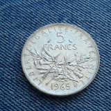 1j - 5 Francs 1965 Franta / franci argint, Europa