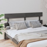 Gossi tablie de pat, gri, 204x3x81 cm, lemn masiv de pin