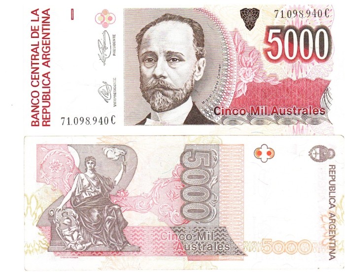 Argentina 5 000 5000 Australes 1989-1991 P-330 aUNC