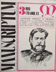 Manuscriptum - Manuscriptum, nr. 3/1989 (76) anul XX (Editia: 1989) foto