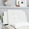 Perna pentru tablie pat, alb, 90 cm, piele artificiala GartenMobel Dekor, vidaXL