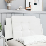 VidaXL Pernă pentru tăblie pat, alb, 90 cm, piele artificială
