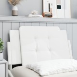 vidaXL Pernă pentru tăblie pat, alb, 90 cm, piele artificială