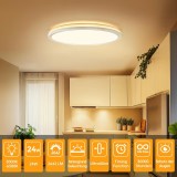 Lampa pentru tavan LED, 24 W, 30 cm diametru cu telecomanda