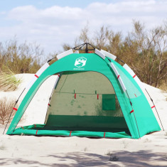 vidaXL Cort camping 4 persoane verde marin impermeabil setare rapidă
