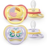 Philips Avent Ultra Air SCF087/04 0-6m suzetă Girl 2 buc