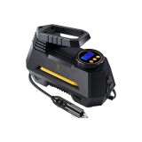Compresor auto cu lanterna LED-uri puternice, alimentare 12V, cadran usor de citit, design compact si portabil, Negru