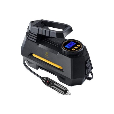 Compresor auto cu lanterna LED-uri puternice, alimentare 12V, cadran usor de citit, design compact si portabil, Negru foto