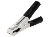 Bornă crocodil 50A - Conector negru cu capacitate de prindere maximă 31mm