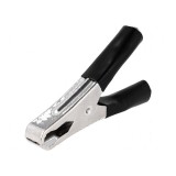 Bornă crocodil 50A - Conector negru cu capacitate de prindere maximă 31mm
