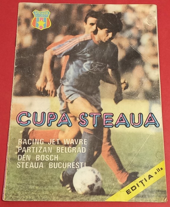 Program Turneul International de fotbal 1988- "CUPA STEAUA" (Partizan Belgrad,Den Bosch,Steaua Bucuresti,Racing Jet)