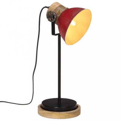 Lampă de birou 25 W, roșu uzat, 17x17x50 cm, E27 foto