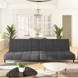 Canapea Extensibila 2 Locuri vidaXL Gri Inchis Catifea 200x84.5x69 cm
