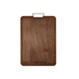 Tocator din lemn maro 40x28x2.3cm cu doua fete si maner lateral