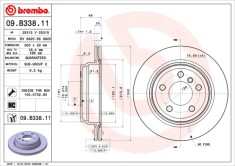 BREMBO 09.B338.11 PRIME LINE - UV Coated Disc frana