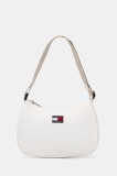 Tommy Jeans poșetă culoarea alb, AW0AW17888