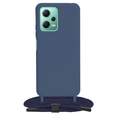 Husa pentru Xiaomi Redmi Note 12 5G / Poco X5 - Techsuit Crossbody Lanyard - Blue foto