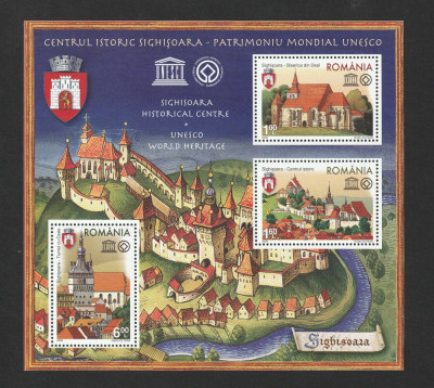 Romania 2009 - #1838B Centrul Istoric Sighisoara M/S 1v MNH foto