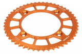 Pinion spate aluminium, tip lanț: 520, număr dinți: 50 (orange colour), JT