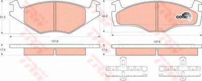 Set placute frana,frana disc SEAT IBIZA III (6K1) (1999 - 2002) TRW GDB1219 foto