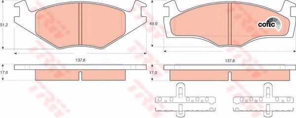 Set placute frana,frana disc SEAT IBIZA III (6K1) (1999 - 2002) TRW GDB1219