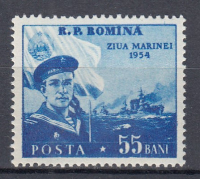 ROMANIA 1954 LP 367 ZIUA MARINEI MNH foto