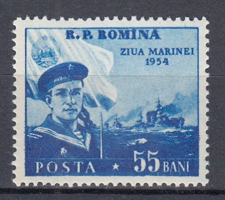 ROMANIA 1954 LP 367 ZIUA MARINEI MNH