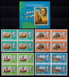 Cumpara ieftin RO 1992 LP 1296+1297 &quot;500 ani descoperirea Americii&quot;,bloc x4 si colita 277, MNH, Nestampilat