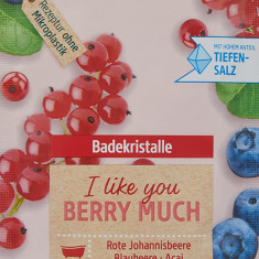 Sare de baie I LIKE YOU BERRY MUCH cu coacaze rosii, afine si acai, KNEIPP