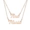 Double Name - Colier personalizat cu doua nume din argint 925 placat cu aur roz
