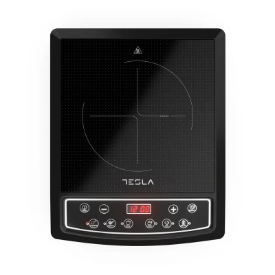 Plita cu inductie Tesla IC200B, 1500W, Ceramica, Afisaj digital, 8 nivele de putere, 6 programe, Timer, Negru foto