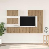 Set comodă TV cu raft Altele 6 pcs stejar artizanal 30.5 x 30 x 90 cm