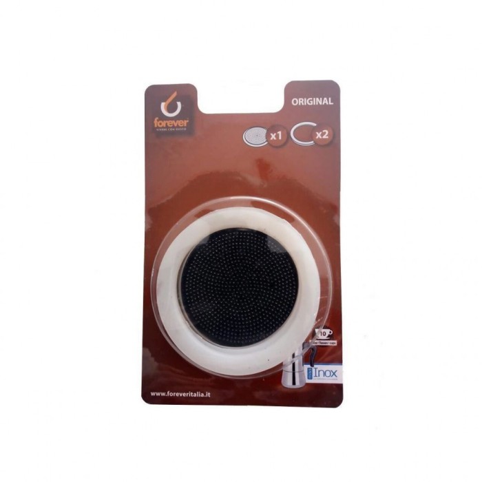 Forever Blister filtru+garnituri silicon Moka inox 10 cesti