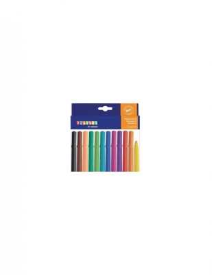 Set 12 Carioci colorate cu varful gros Playbox foto
