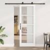 VidaXL Ușă glisantă Manual Alb 78 x 211 cm Lemn și metal