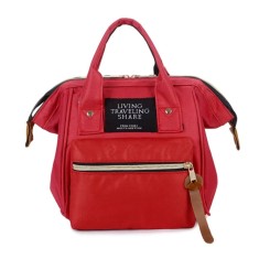 Geanta tip rucsac, Lunaria GT3578, Rosu