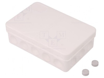 Cutie de conexiuni IP55 85x130x37mm Albă foto