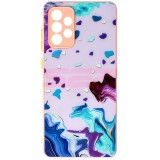 Husa Samsung Galaxy A72, TPU Watercolor Glass, Water Pink