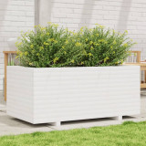 Jardiniera de gradina, alb, 110x60x49,5 cm, lemn masiv de pin GartenMobel Dekor, vidaXL