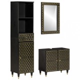 Cumpara ieftin Set mobilier de baie, 3 piese, lemn masiv de mango