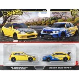 Set 2 masini metalice, Hot Wheels, 99 Honda Civic Type R si Honda Civic Type (EK9), JBL00