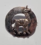 Brosa lama animal, Argint