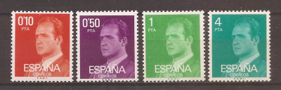 Spania 1977 - Regele Juan Carlos I - Noi valori, 2 serii, 4 poze, MNH foto