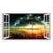 Autocolant decorativ, Fereastra, Planete, Multicolor, 83 cm, 62ST