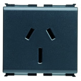 SOCKET-OUTLET STANDARD AUSTRALIANO 250V ac - 2P+E 15A - 2 module - PLAYBUS