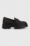 Steve Madden mocasini Linwood femei, culoarea negru, cu platforma