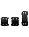 Set ornamente pedale auto din aluminiu carbon, negru