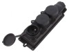 Conector Alimentare AC 2P+PE 250VAC 16A Negru IP44